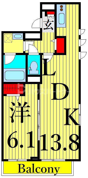 フォンテ クレラ(1LDK/5階)の間取り写真