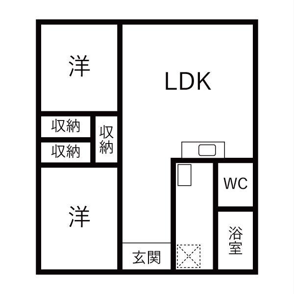 リアライズ木曽川(2LDK/3階)の間取り写真