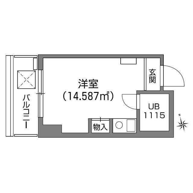 コア伝通院アネックス(ワンルーム/4階)の間取り写真