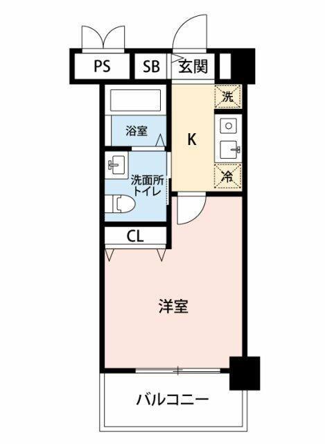 インプルーブ立川(1K/7階)の間取り写真