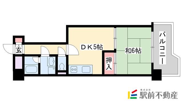 FLEX佐賀駅前(1DK/7階)の間取り写真