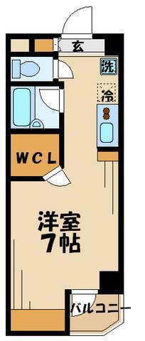 KS.WIN HILLS 大蔵(ワンルーム/6階)の間取り写真