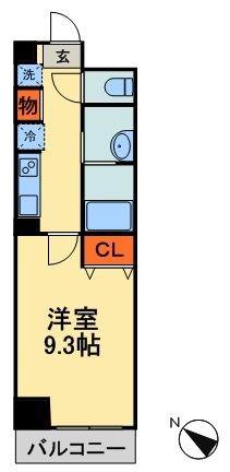 千葉ポートイースト(1K/5階)の間取り写真