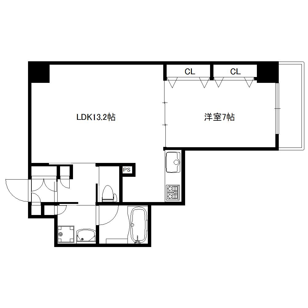 大和郷SDフラッツ(1LDK/1階)の間取り写真