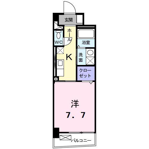 エスペランサ(1K/3階)の間取り写真