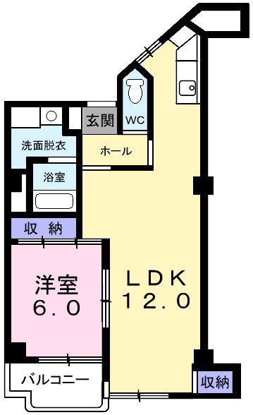 パステルビラ光陽(1LDK/4階)の間取り写真
