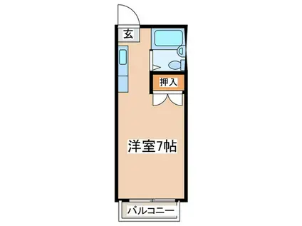 シャトレートキワ(ワンルーム/2階)の間取り写真