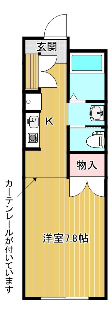 セバナル1(1K/1階)の間取り写真