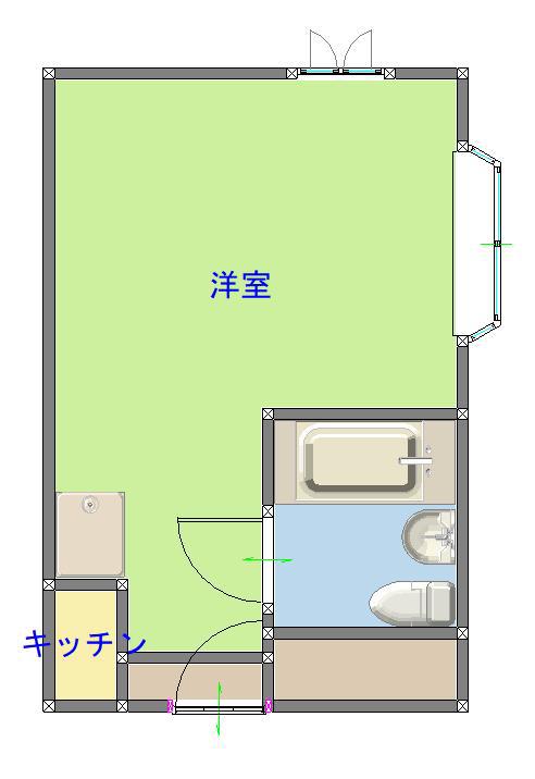 CASA成田(ワンルーム/5階)の間取り写真