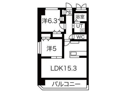 LOTUS 覚王山 (2LDK/4階)の間取り写真
