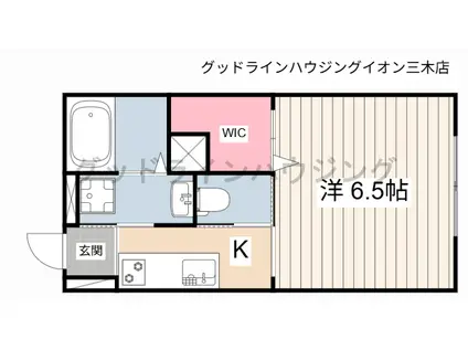 片山ハイツ(1K/1階)の間取り写真