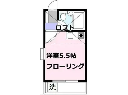 恭和コーポ菊名(ワンルーム/2階)の間取り写真