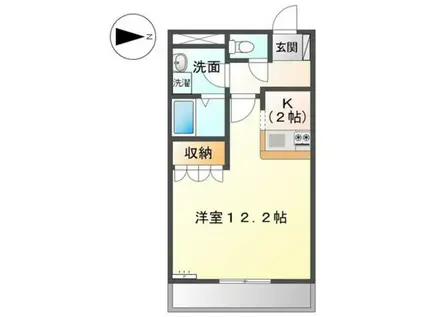 レジデンス スワニーIII(1K/1階)の間取り写真