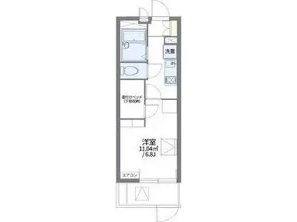 レオパレスメゾン吉祥院(1K/1階)の間取り写真