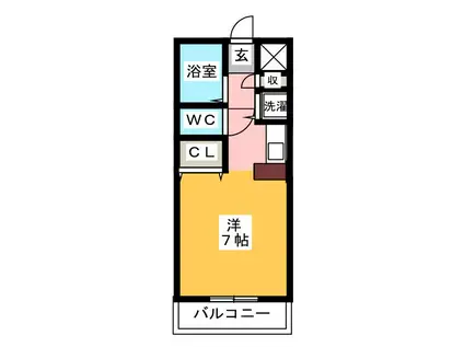 MKマンション(ワンルーム/3階)の間取り写真