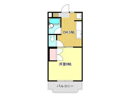 ノーブルアビタシオン(1DK/2階)の間取り写真