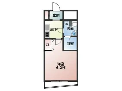 ラシーヌ日本橋(1K/8階)の間取り写真