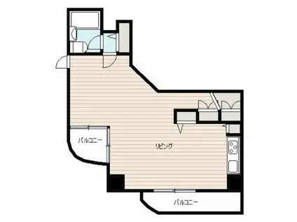 ライオンズマンション札幌定山渓弐番館(1K/6階)の間取り写真