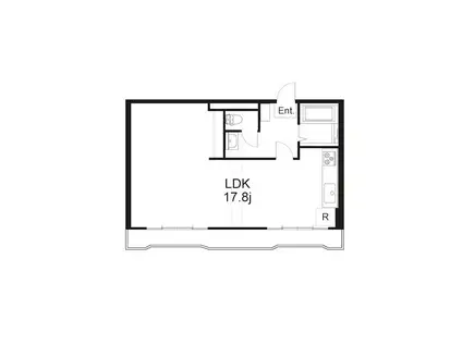 アサノガワハウス(ワンルーム/1階)の間取り写真