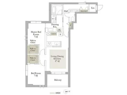 WITHPLUS三鷹(2LDK/2階)の間取り写真