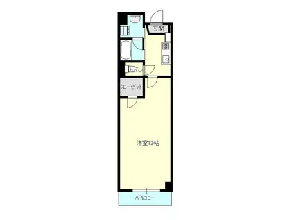 フルヴィエール(1K/3階)の間取り写真