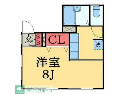 シャンテ千葉中央(1K/3階)の間取り写真