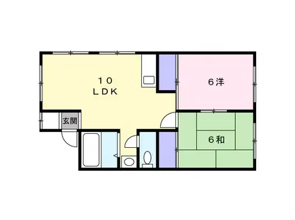 野村ビル(2LDK/2階)の間取り写真