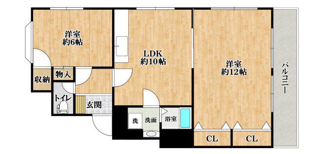 峰塚マンション(3LDK/3階)の間取り写真