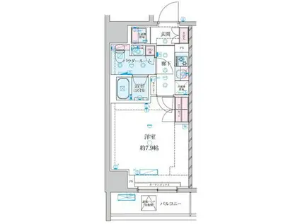 GENOVIA平塚III(1K/11階)の間取り写真