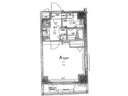 ジェノビア亀戸グリーンウォール(1K/6階)の間取り写真