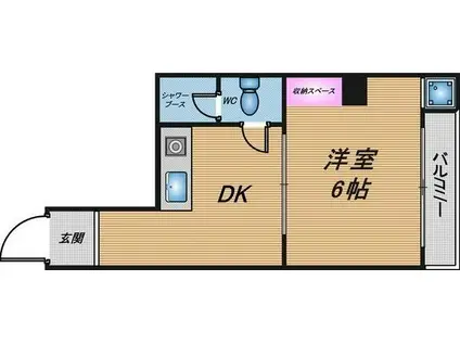 アンシャンテ・ビル(1DK/4階)の間取り写真