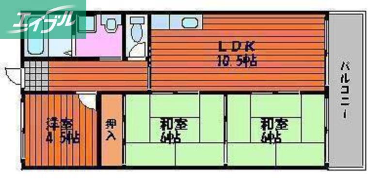 サンシャイン今(3LDK/2階)の間取り写真