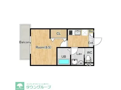 ジーメゾン岩槻西町(1K/2階)の間取り写真