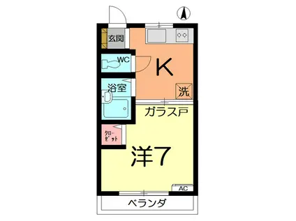 コーポ小泉(1K/2階)の間取り写真