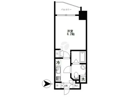 マリオン南青山(1K/7階)の間取り写真