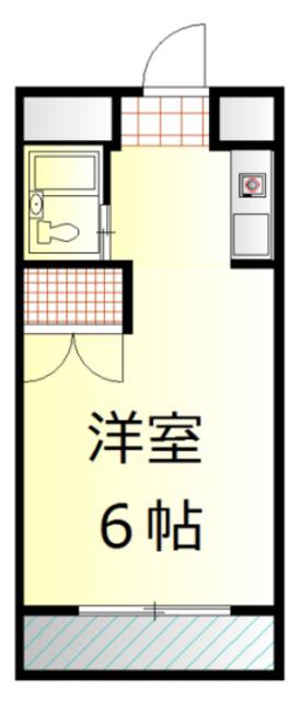リバーハイム(ワンルーム/2階)の間取り写真