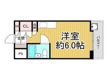 ロイヤルメゾン南武庫之荘(ワンルーム/3階)の間取り写真