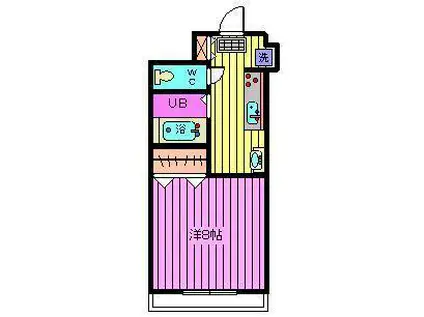 グレースのじり(1K/3階)の間取り写真