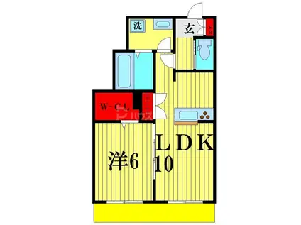 LIBERTY南流山(1LDK/1階)の間取り写真