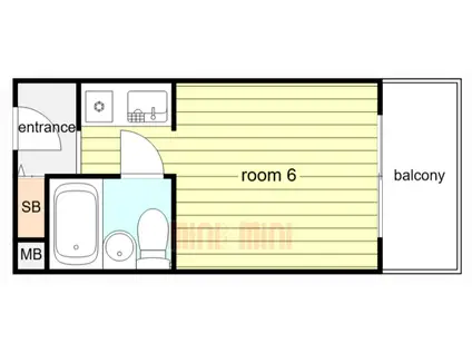 メゾン・ド・アコール(ワンルーム/3階)の間取り写真