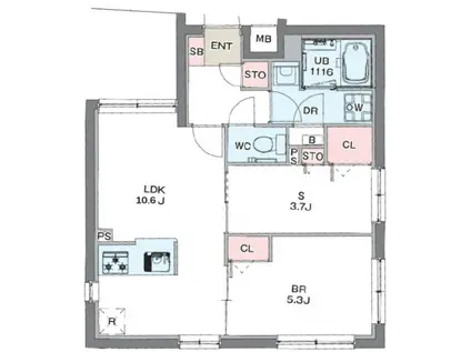 プラティーク品川中延(1SLDK/1階)の間取り写真
