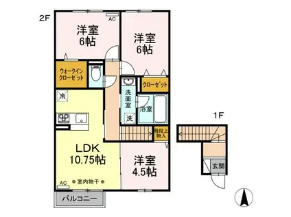 プロシード(3LDK/2階)の間取り写真