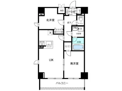 SS GLOIRE(2LDK/7階)の間取り写真