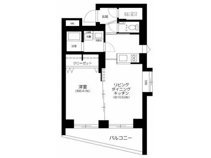 PROSPECT KAGURAZAKA(1LDK/2階)の間取り写真