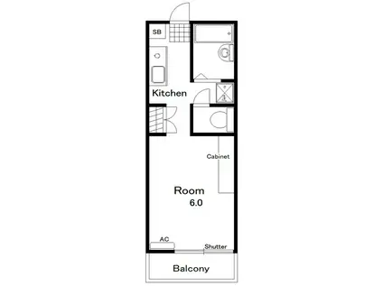 ステラ井の頭公園(ワンルーム/2階)の間取り写真