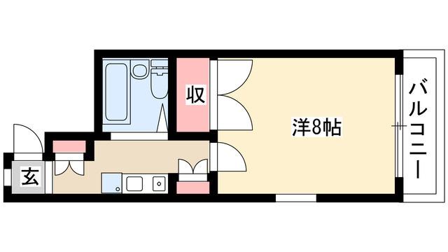 牧の里パークヒルズ(1K/3階)の間取り写真