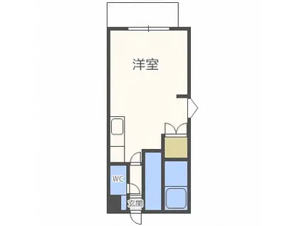 シティアドレ水車町(1DK/4階)の間取り写真