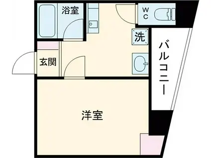 京王線 下高井戸駅 駅近 女性限定 遮音壁有2路線能可(1K/2階)の間取り写真