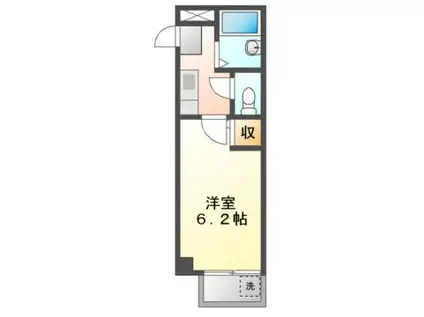 カーサ・ナカムラ(1K/3階)の間取り写真