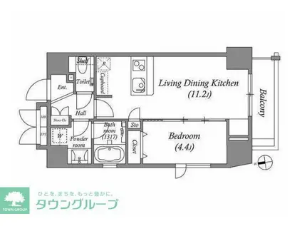 オーパスホームズ大泉学園I(1LDK/11階)の間取り写真